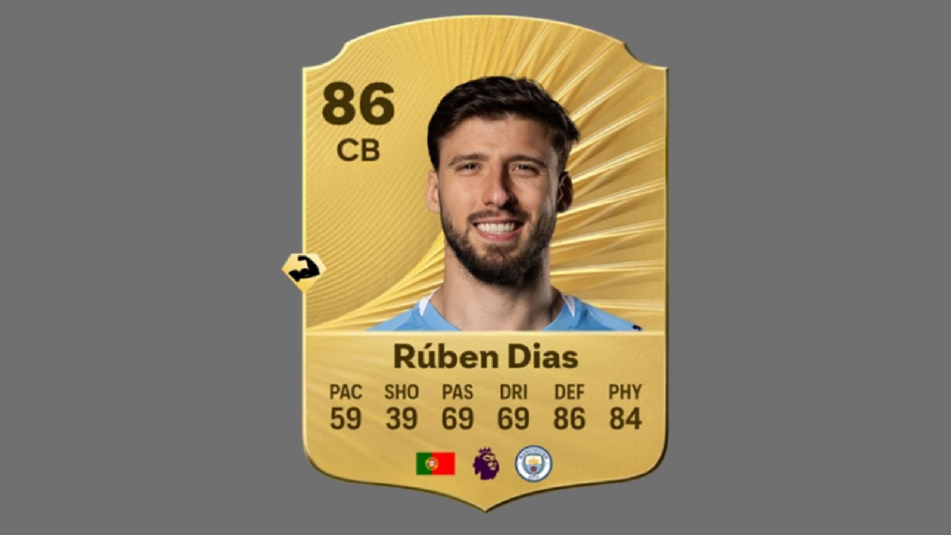 Ruben Dias is a top-tier Manchester City defender (Image via EA Sports)