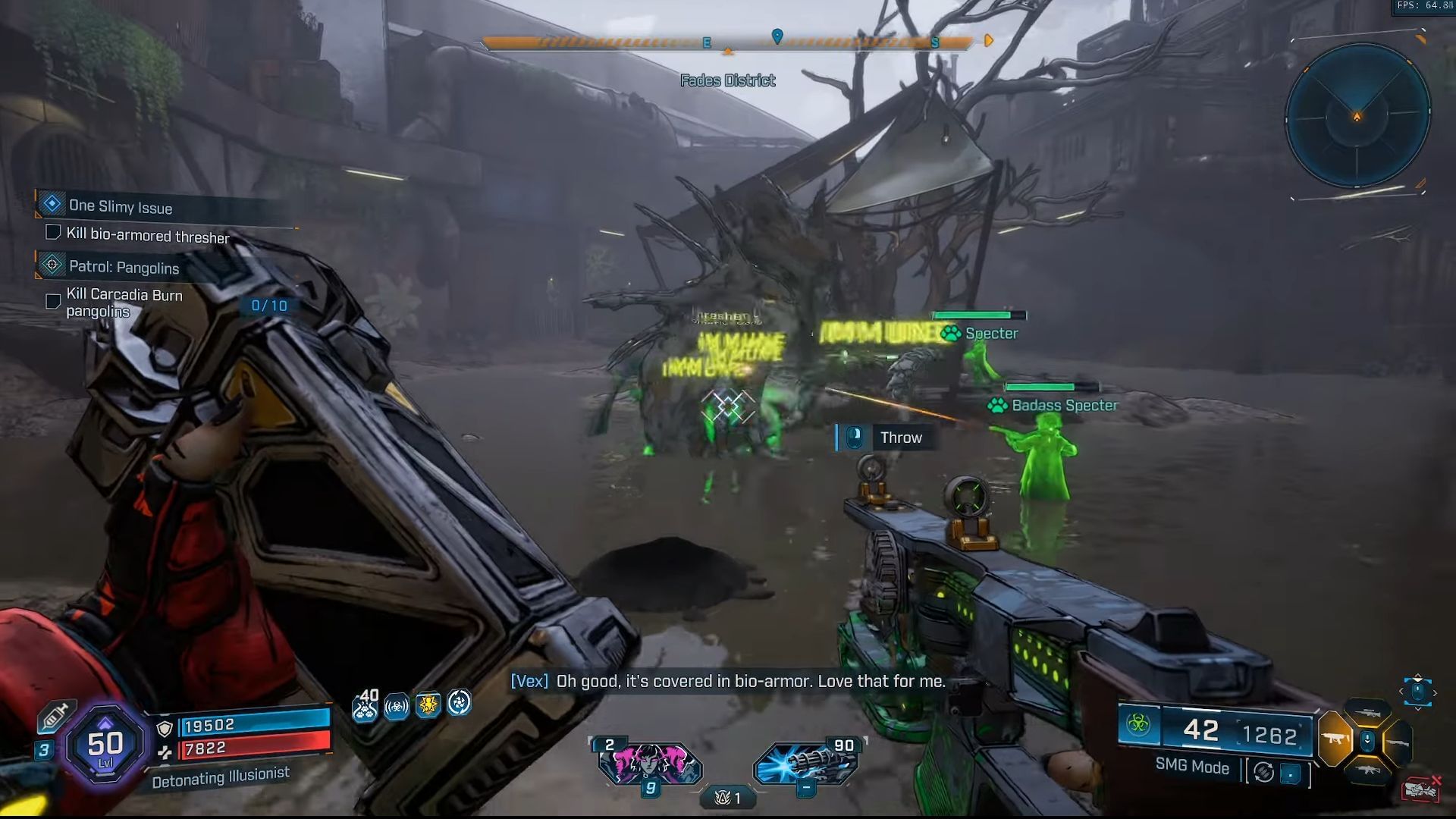 Defeating the Bio-Thresher Omega can be tedious if you miss the canister throws (Image via Youtube/@WoWQuest)