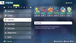All Held Items in Pokemon Legends Z-A