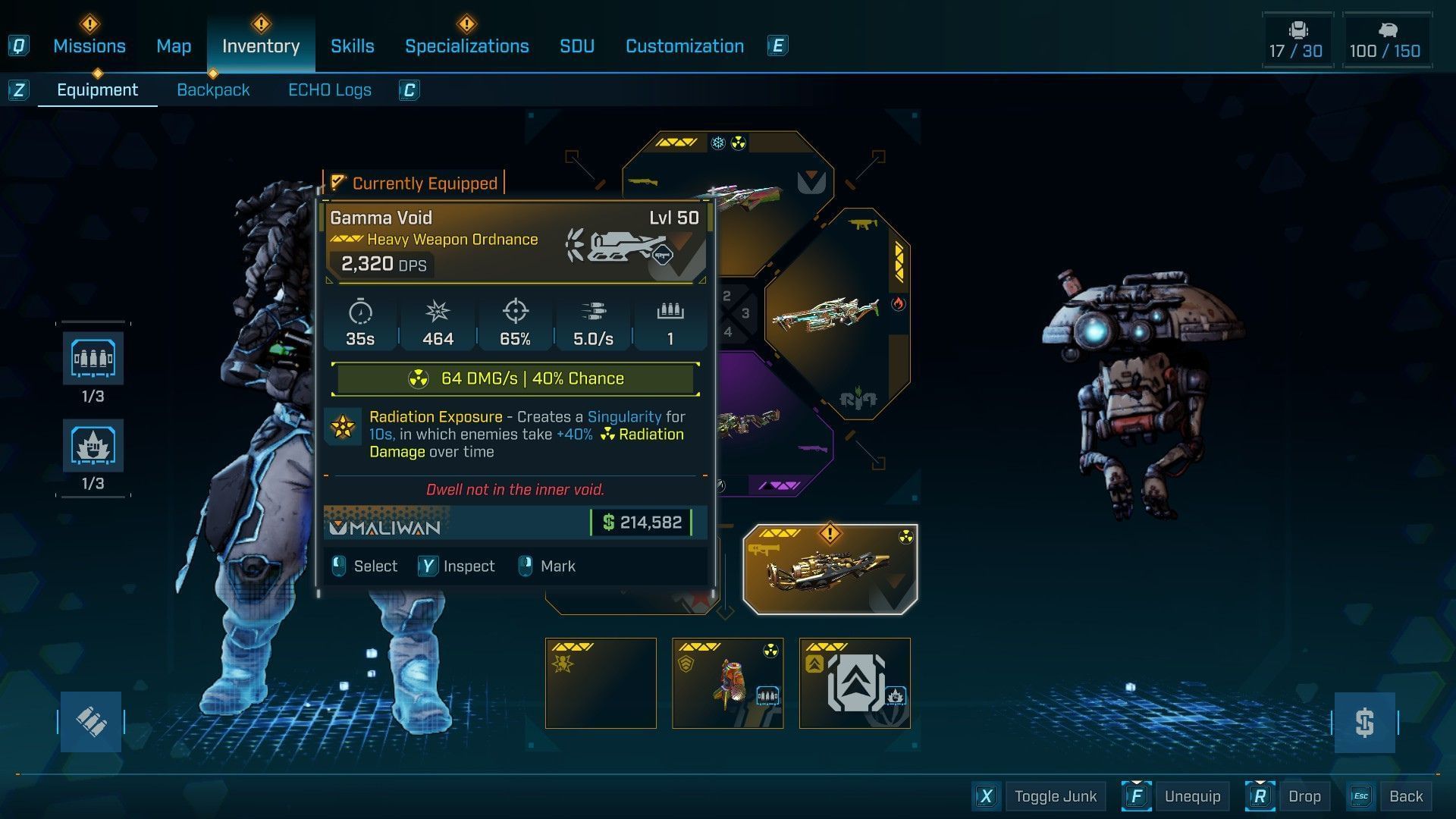 The Gamma Void only works well with Harlowe (Image via 2K)