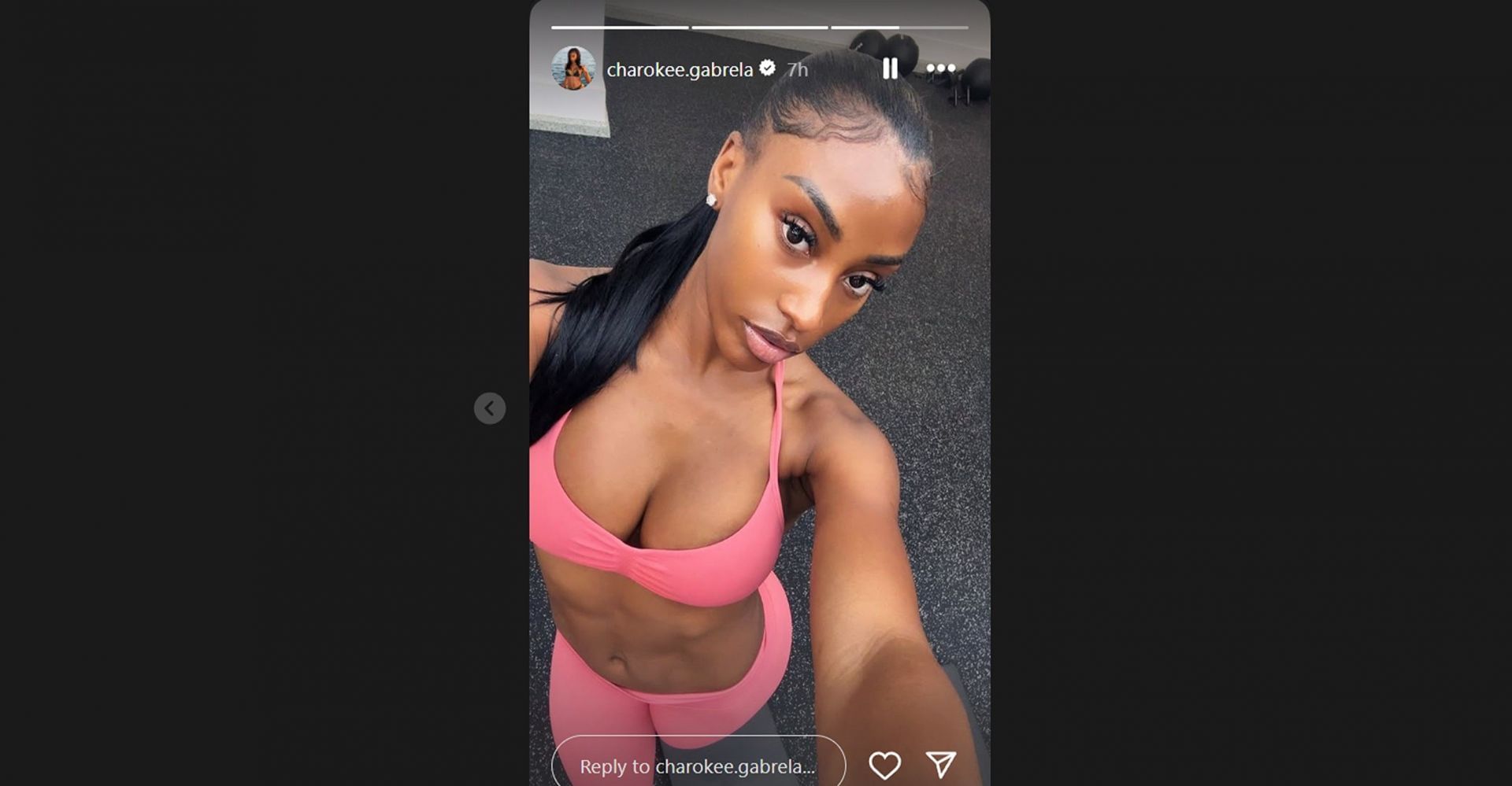 Marvin Harrison Jr.&#039;s GF Charokee flaunts toned abs and snatched physique in sleek athleisure fit /@charokee.gabrela