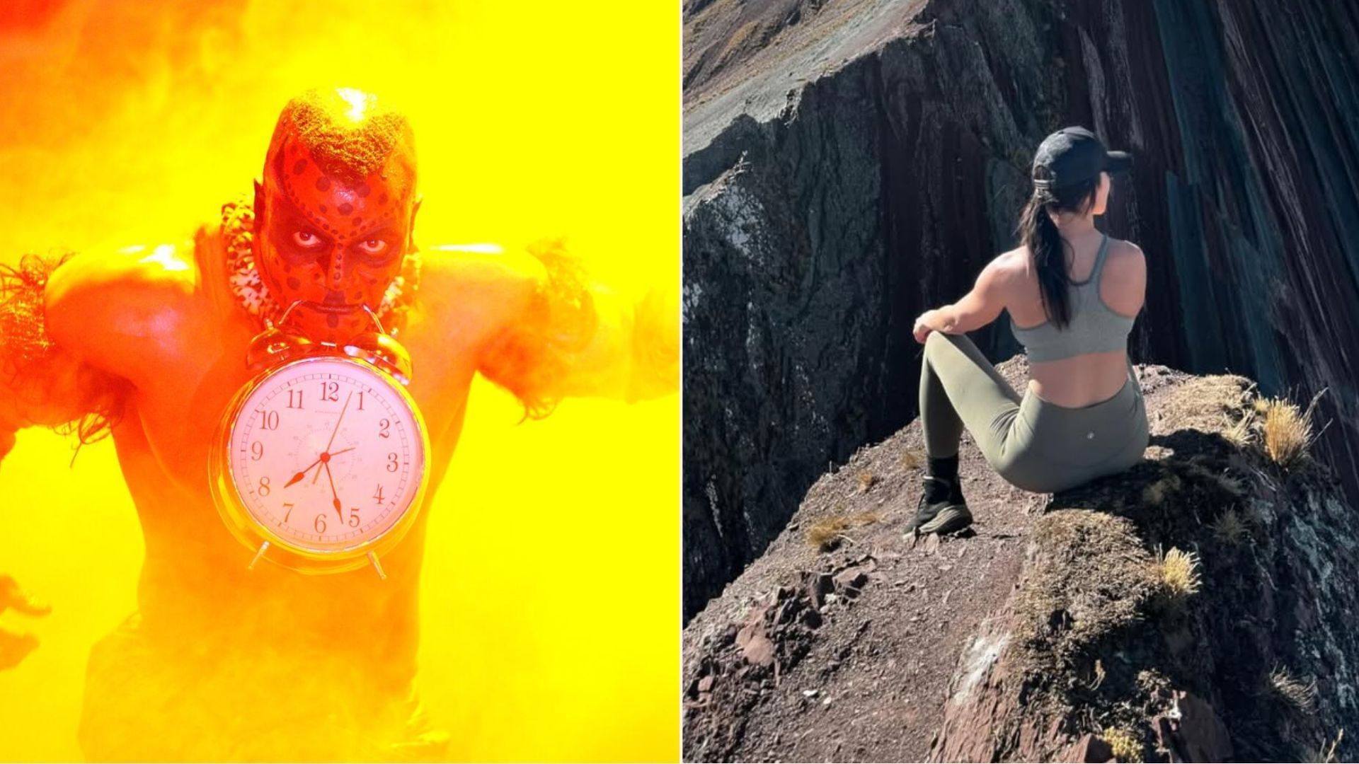 The Boogeyman scares a former champion [Photo credits: WWE.com (left) and the female star