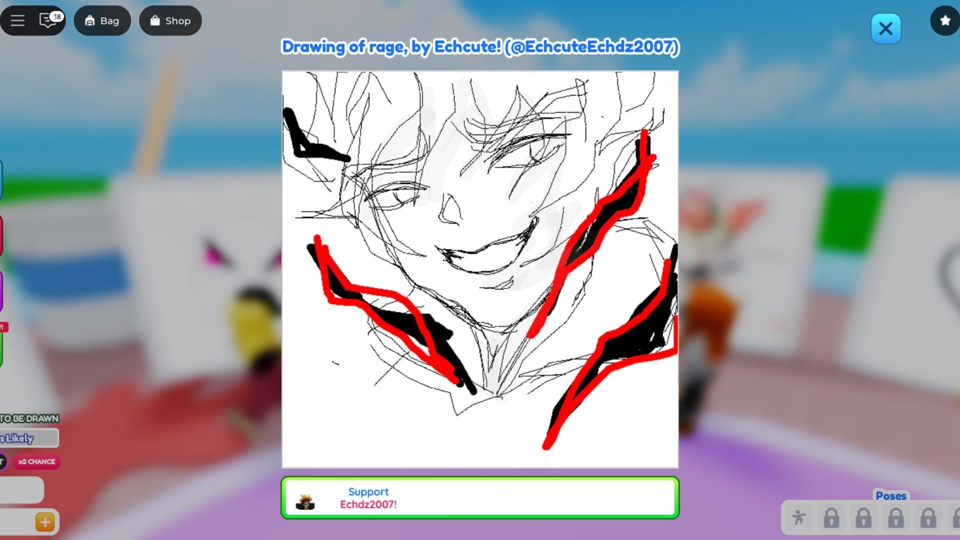 You can view all drawings in the gallery (Image via Roblox)