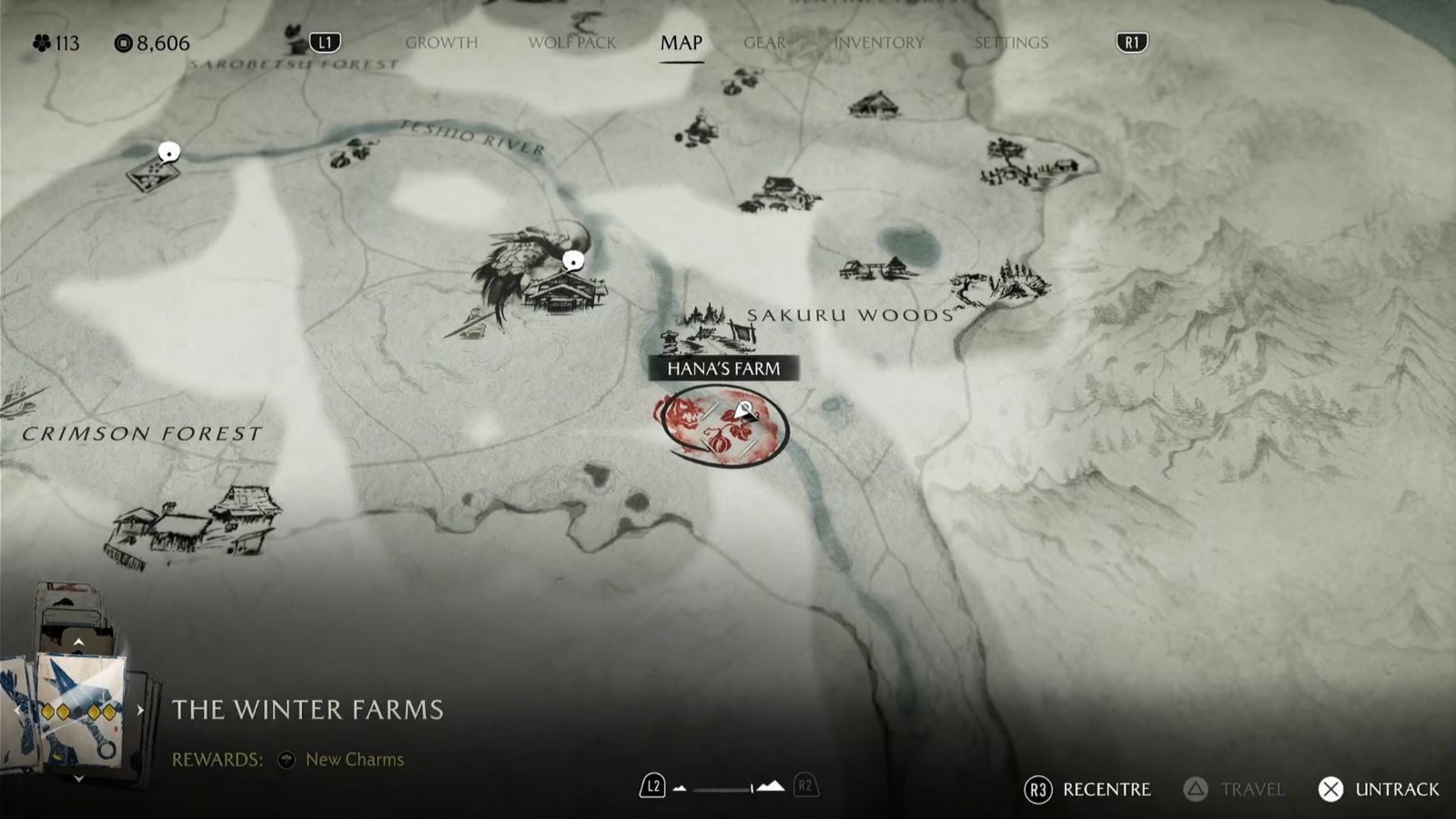 Location of Hana&#039;s fifth farm (Image via Sucker Punch || YouTube@WoW Quests)