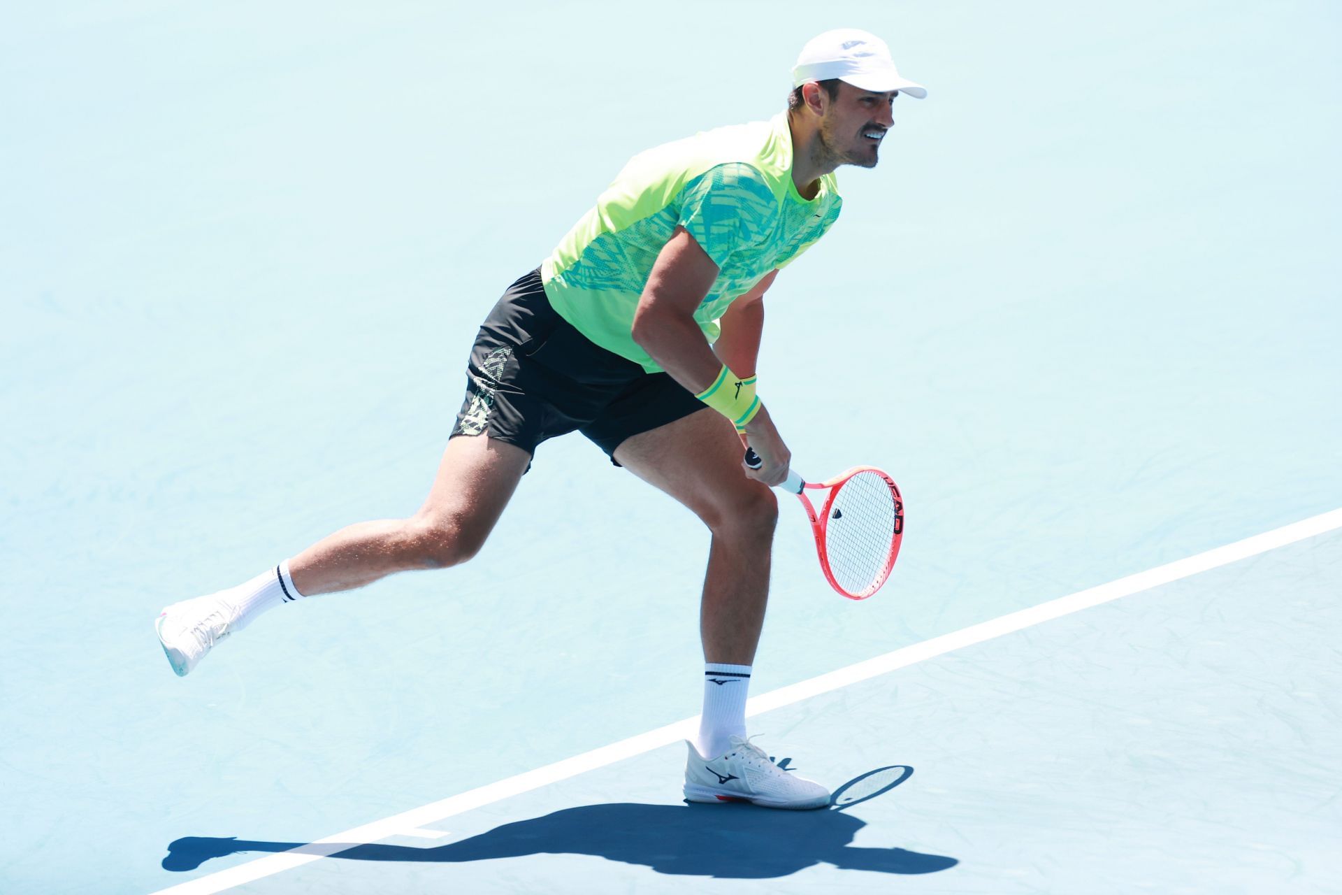 Tomic in action (Getty)