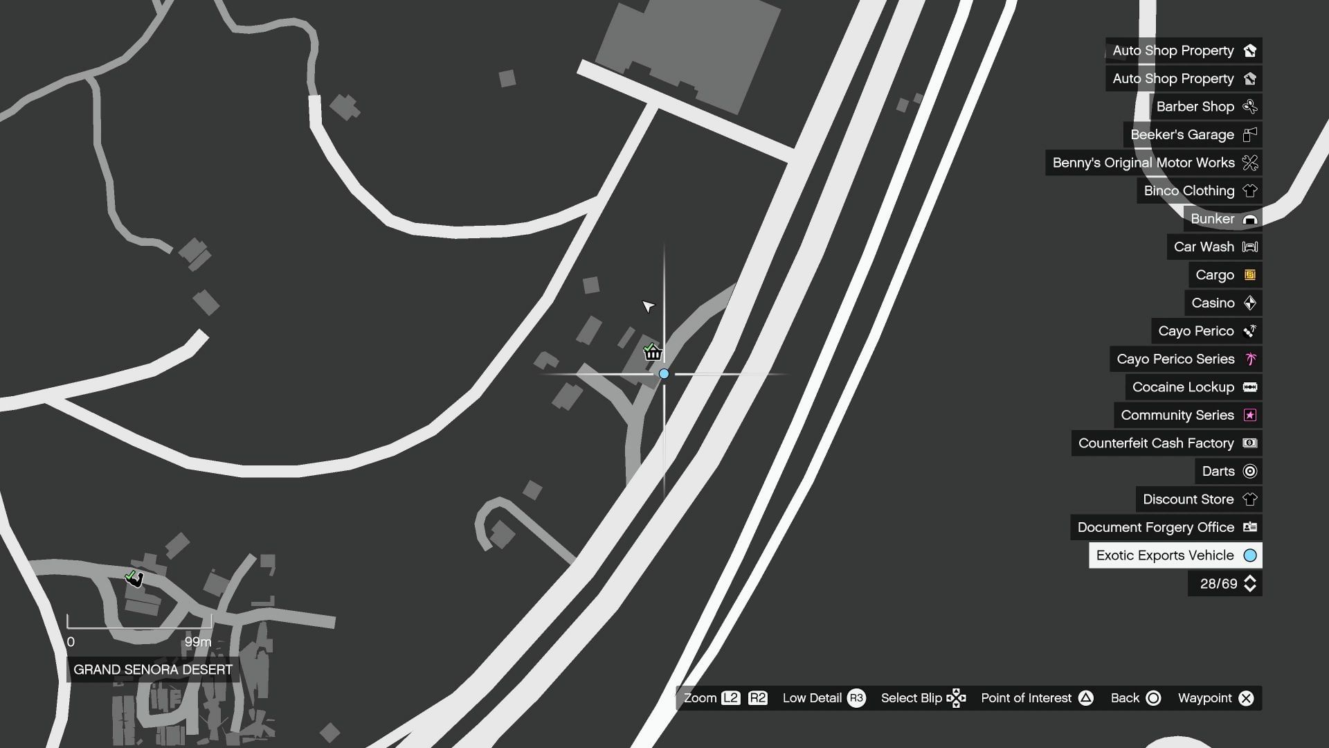 Cerberus Surprise near the Earl&#039;s Mini-Mart, Grand Senora Desert (Image via Rockstar Games // GTA Wiki)