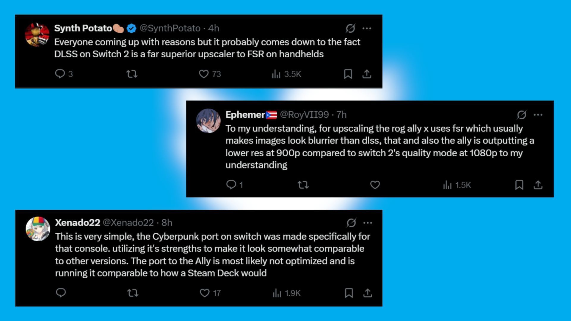 A glimpse into what X users had to say on the comparison (Image via X.com/Omnipotentgam0r)
