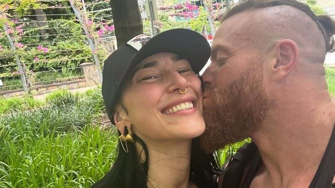 Rhea Ripley’s husband and AEW star Buddy Matthews spotted with multiple WWE stars