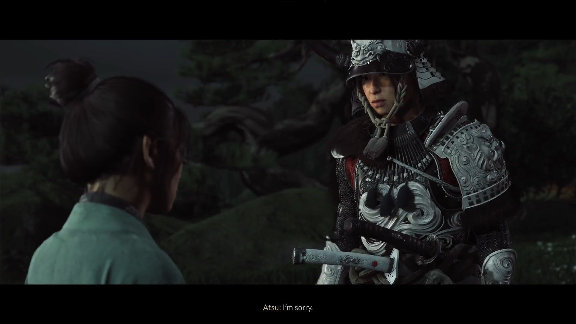 Interaction with Kiku in The Reckoning quest (Image via Sportskeeda Gaming || Sucker Punch)