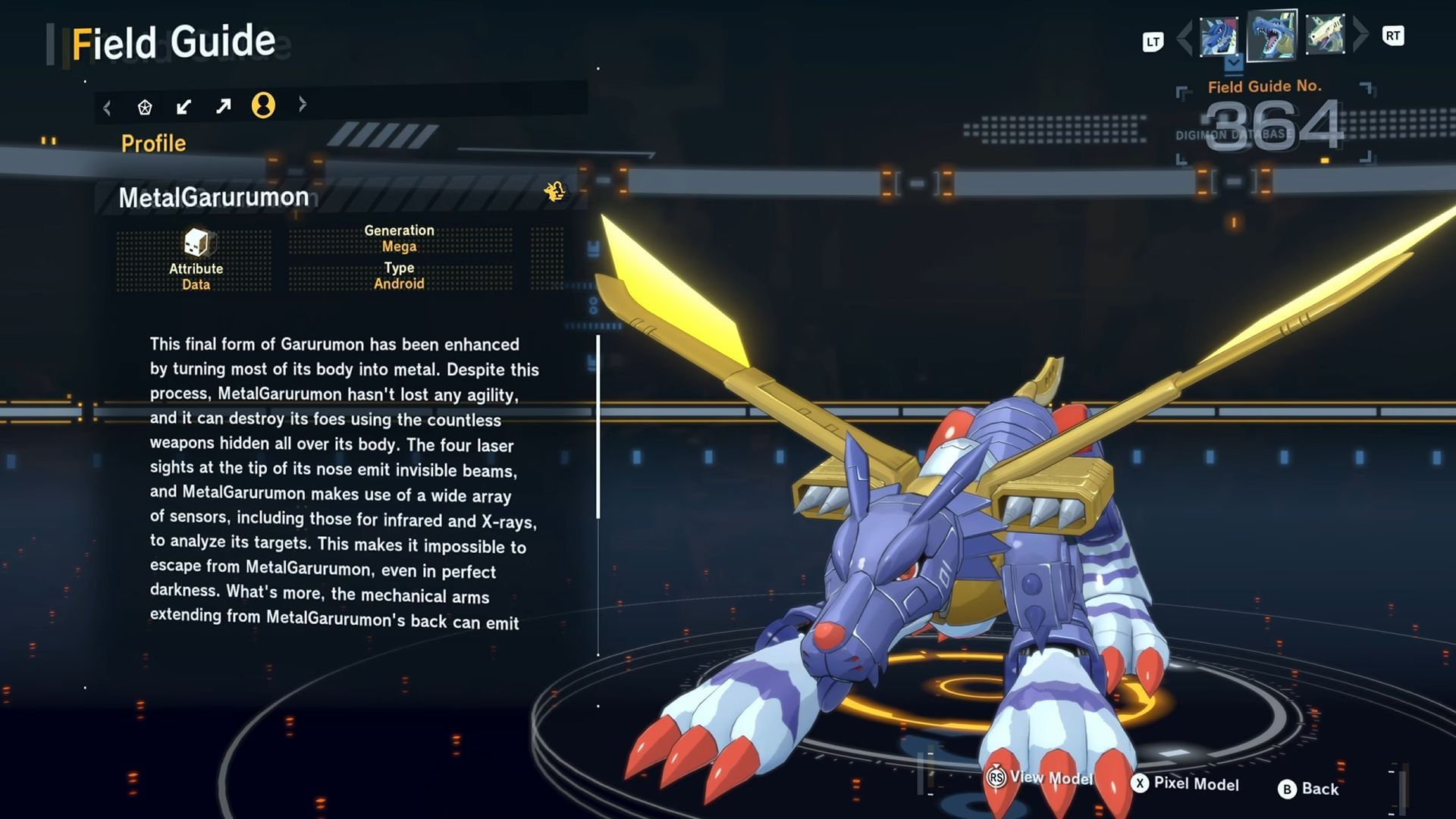 MetalGarurumon (Image via Bandai Namco)