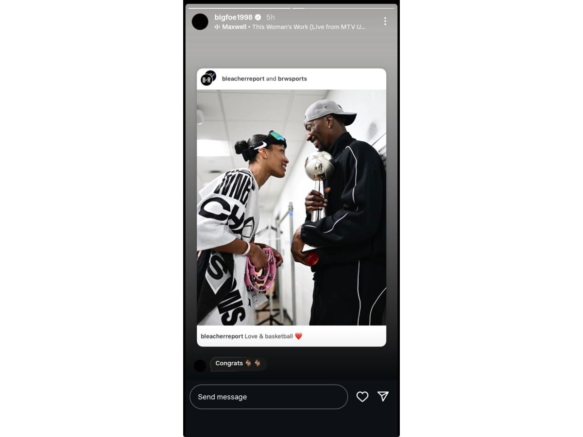 Tiafoe&#039;s Instagram story