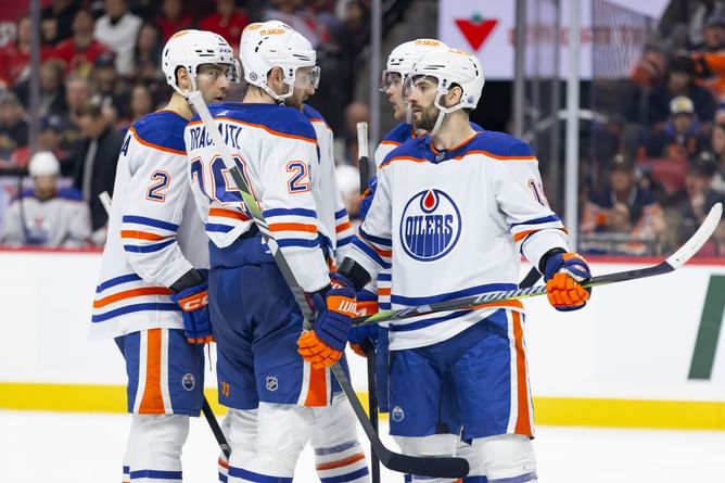 Leon Draisaitl, Zach Hyman & ex-Oiler Connor Brown react to Adam Henrique's 1000th NHL game milestone
