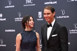 PICTURES: Rafael Nadal and wife Maria Francisca Perello turn up the glamor in stylish outfits as they hit the red carpet at fundraising event