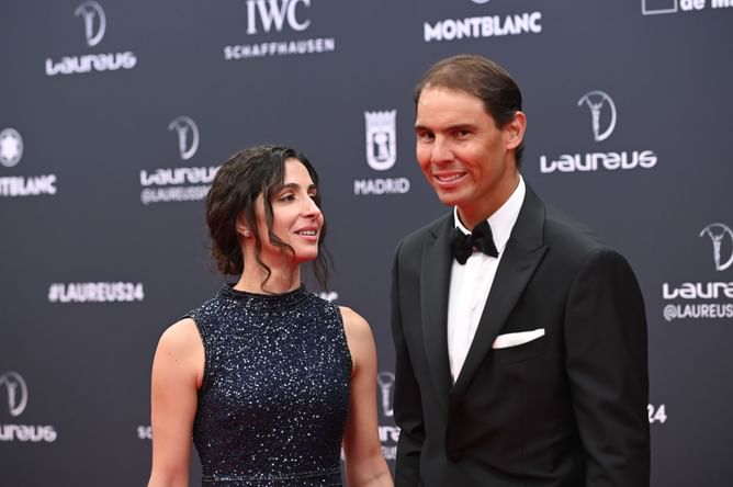 PICTURES: Rafael Nadal and wife Maria Francisca Perello turn up the glamor in stylish outfits as they hit the red carpet at fundraising event