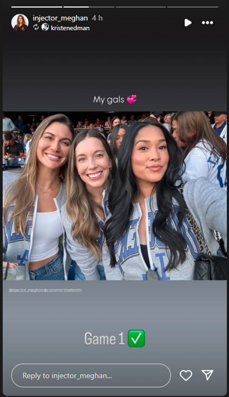 Tyler Glasnow&#039;s fiance reshared Kristen&#039;s story.(injector_meghan/Instagram)