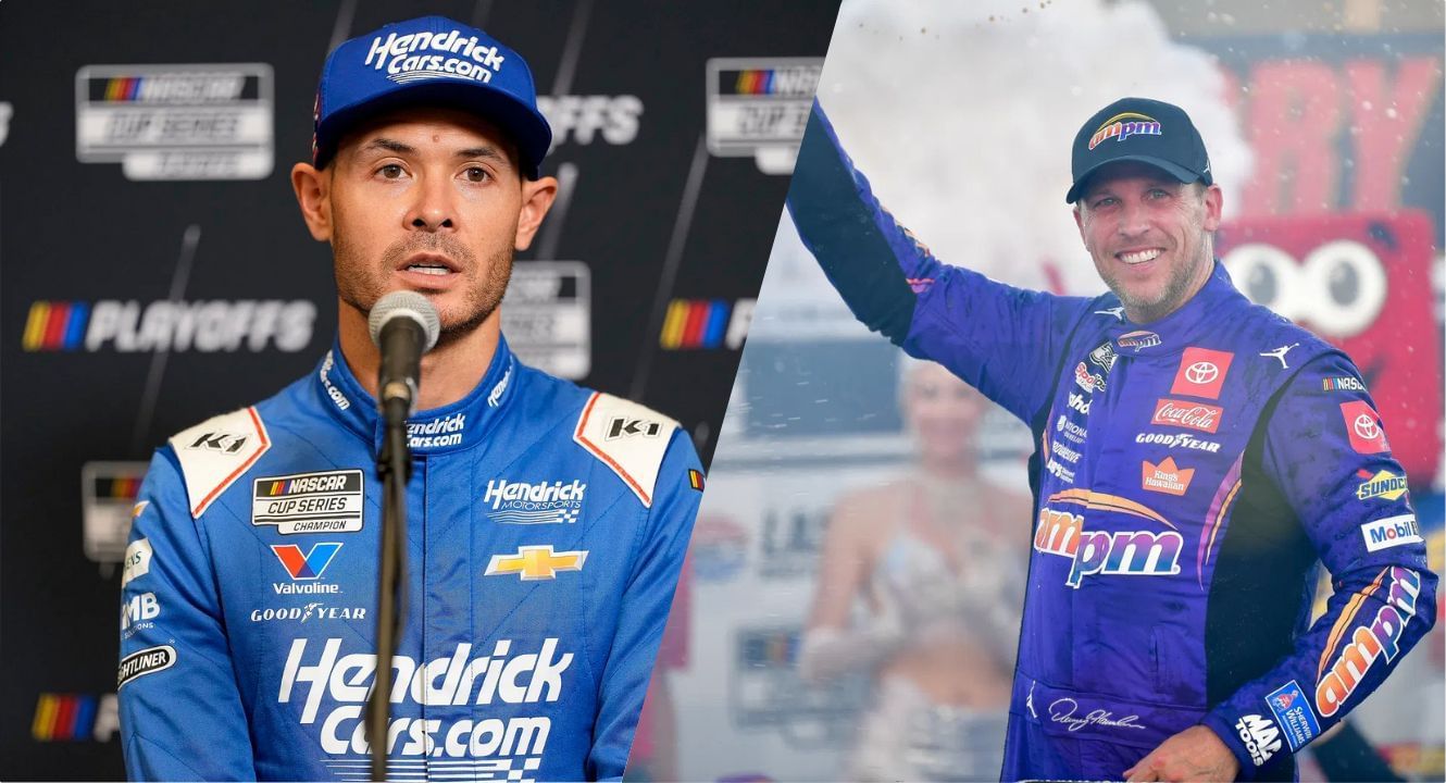 Kyle Larson and Denny Hamlin