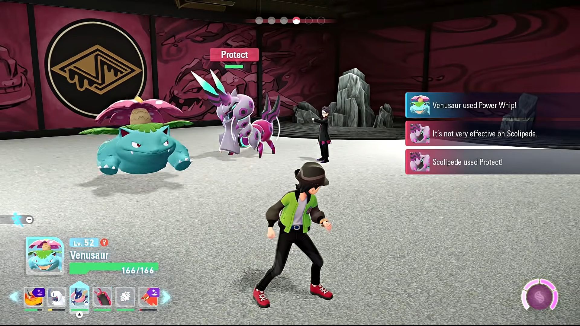 Mega Scolipede is a tough opponent and has comparatively more HP than others in the enemy team (Image via YouTube/@Mixeli)