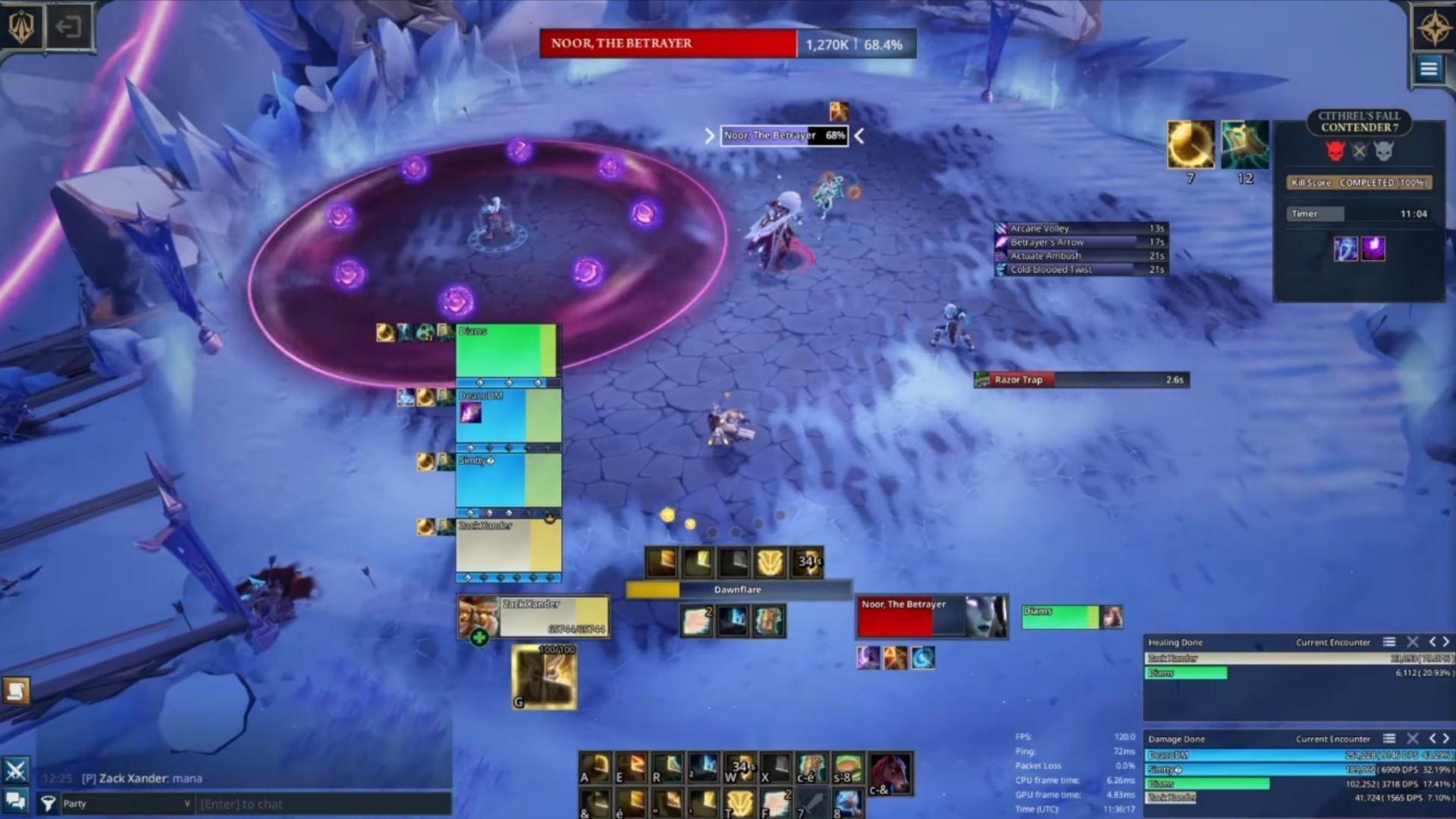 The AOE for Betrayer&#039;s Arrow is massive, so move it far away (Image via Arc Games/YouTube@Goober Troy)