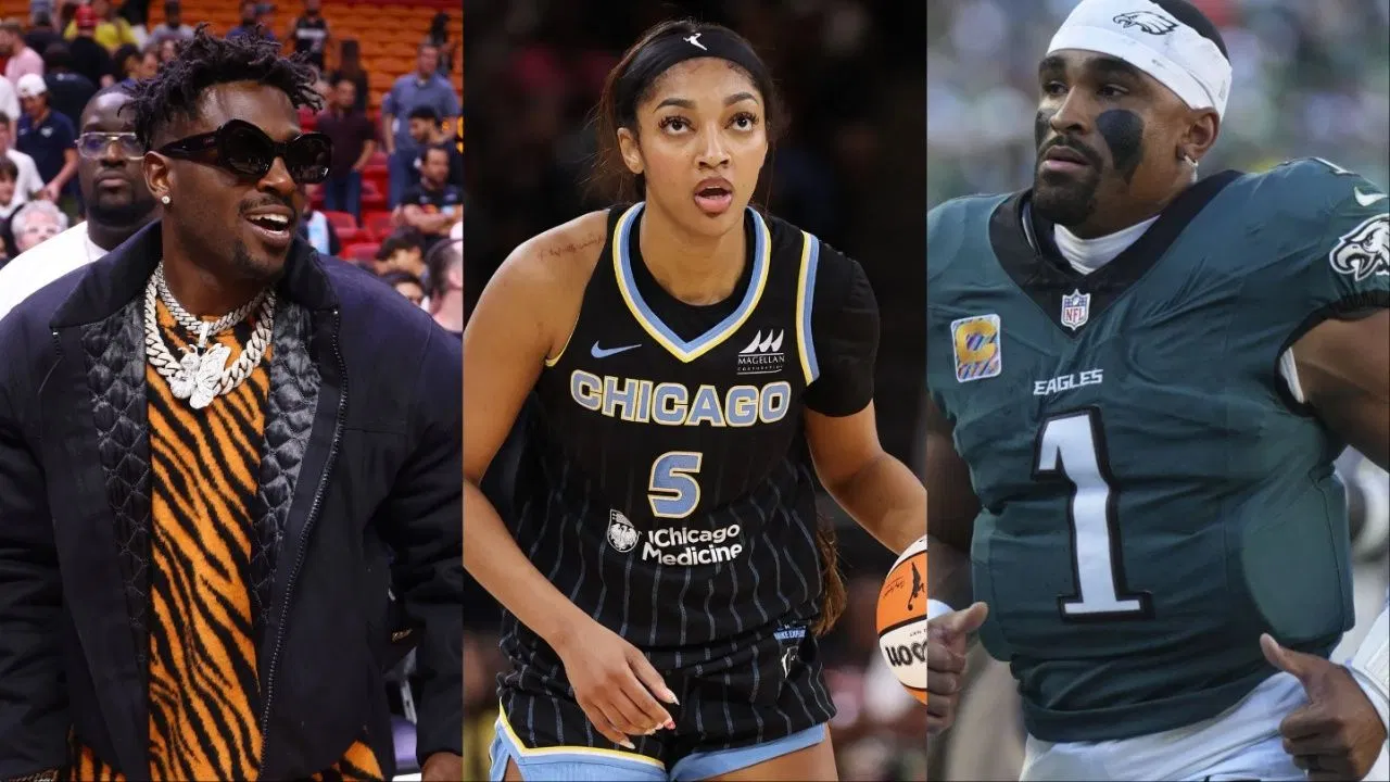 WNBA fans reacted to Antonio Brown using wild Angel Reese image to troll Jalen Hurts [Picture Credit: Getty]