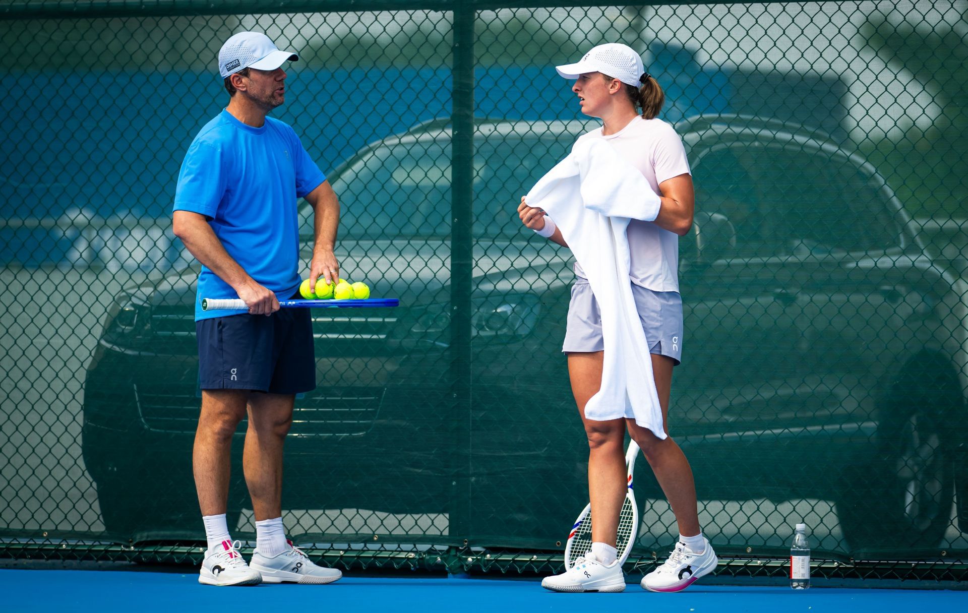 Wim Fissette and Iga Swiatek at the 2025 China Open - Source: Getty