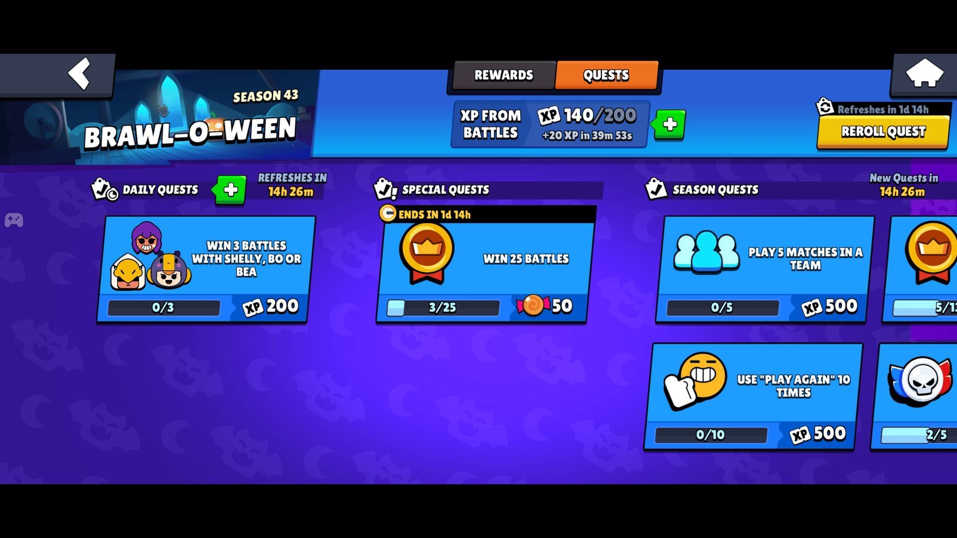 Special Quests can also help you earn some Candies in Brawl Stars (Image via Supercell)