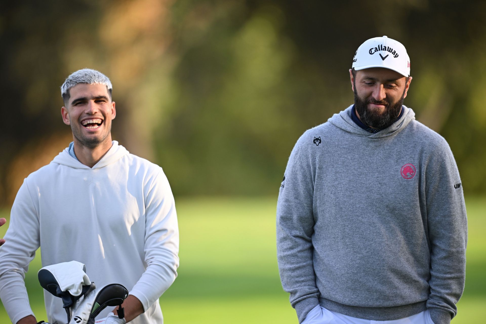 Carlos Alcaraz and Jon Rahm Open de Espa&ntilde;a presented by Madrid 2025 - Previews - Source: Getty