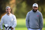 Carlos Alcaraz and Jon Rahm Open de España presented by Madrid 2025 - Previews - Source: Getty