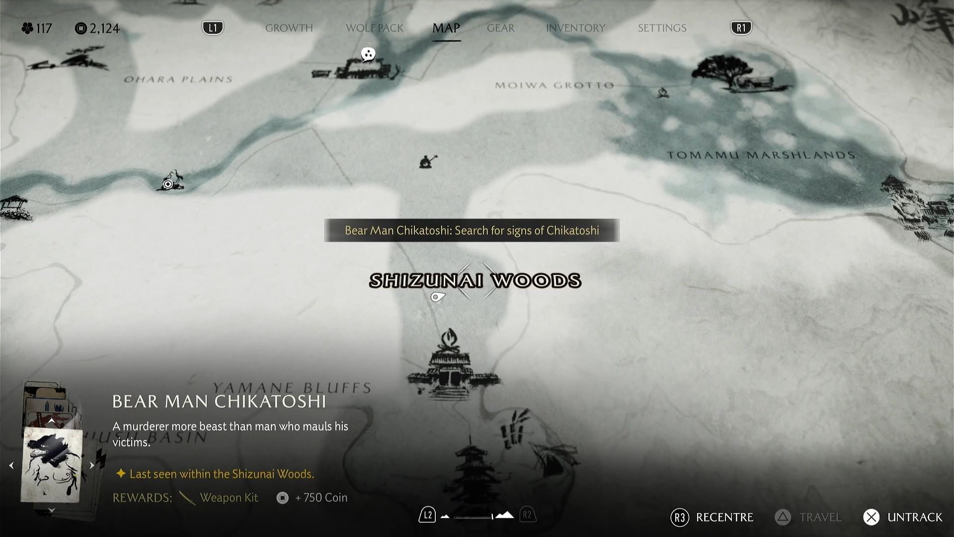 Go to Shizunai Woods (Image via Sucker Punch || YouTube/@WoWQuests)