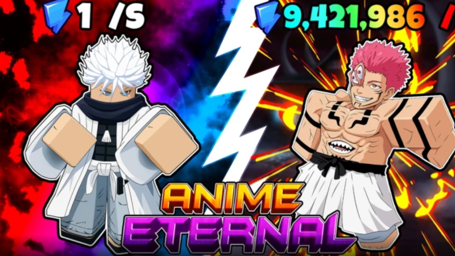 Anime Eternal features a click-to-damage game mechanism (Image via Roblox)