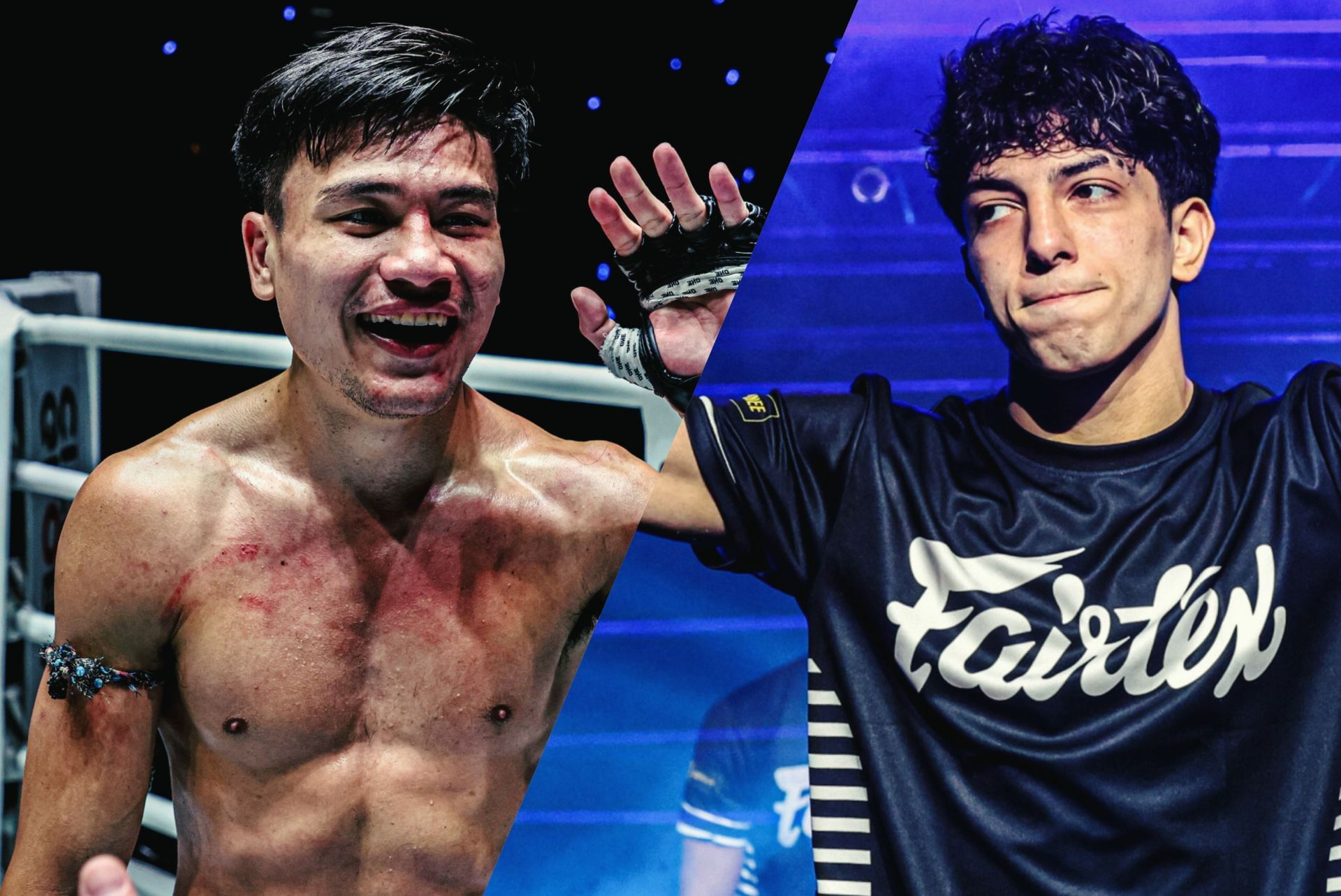 (From left) Jaosuayai Mor Krungthepthonburi and Akif Guluzada. Images: ONE Championship