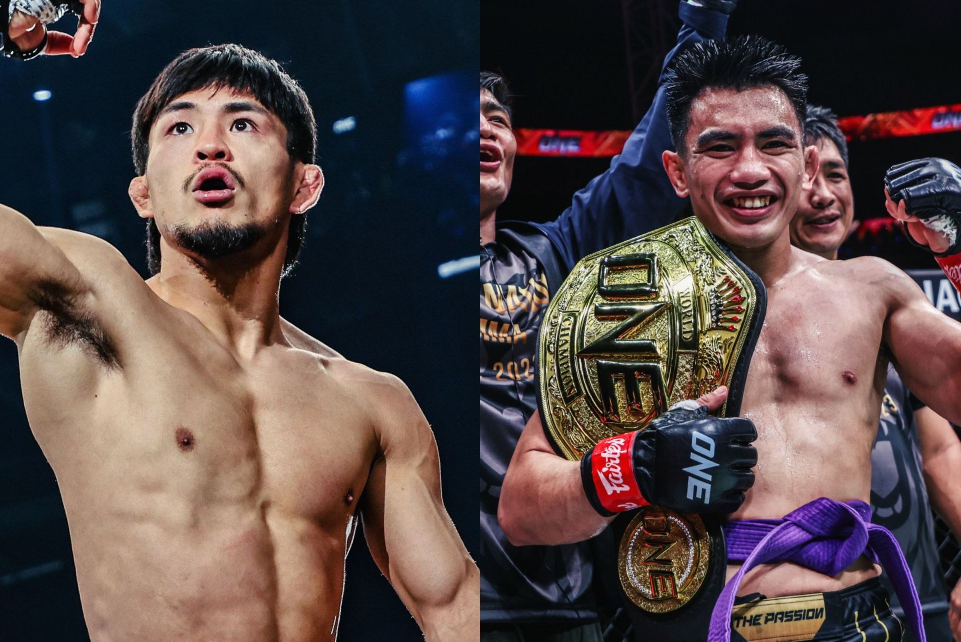 (From left) Yuya Wakamatsu and Joshua Pacio cross paths in Japan. [Images: ONE Championship]