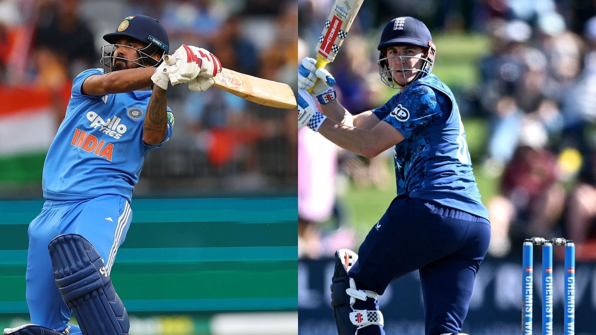KL Rahul (L) and Harry Brook (R) - Image Credits: Getty