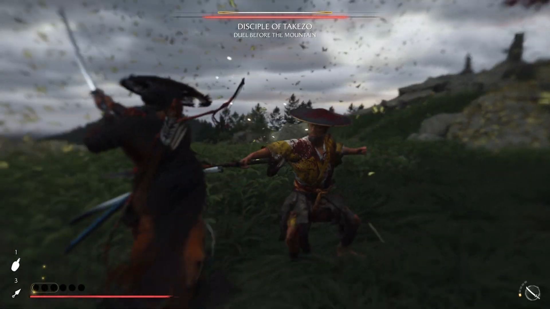 Time your dodge fighting this disciple in Takezo the Unrivaled quest (Image via Sportskeeda Gaming || Sucker Punch)