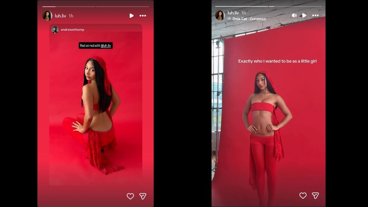 Screenshots of Olivia Brown&#039;s Instagram Stories (Images from - Instagram.com/@luh.liv IG Stories)