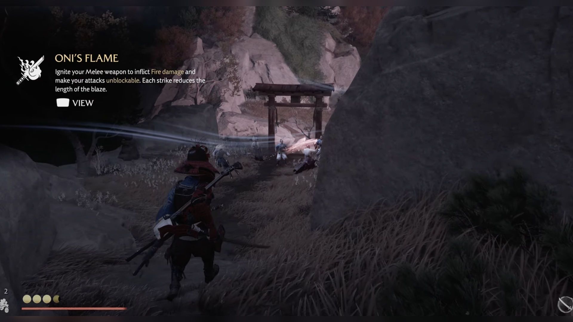 Oni&#039;s Flame in Ghost of Yotei (Image via Sucker Punch)