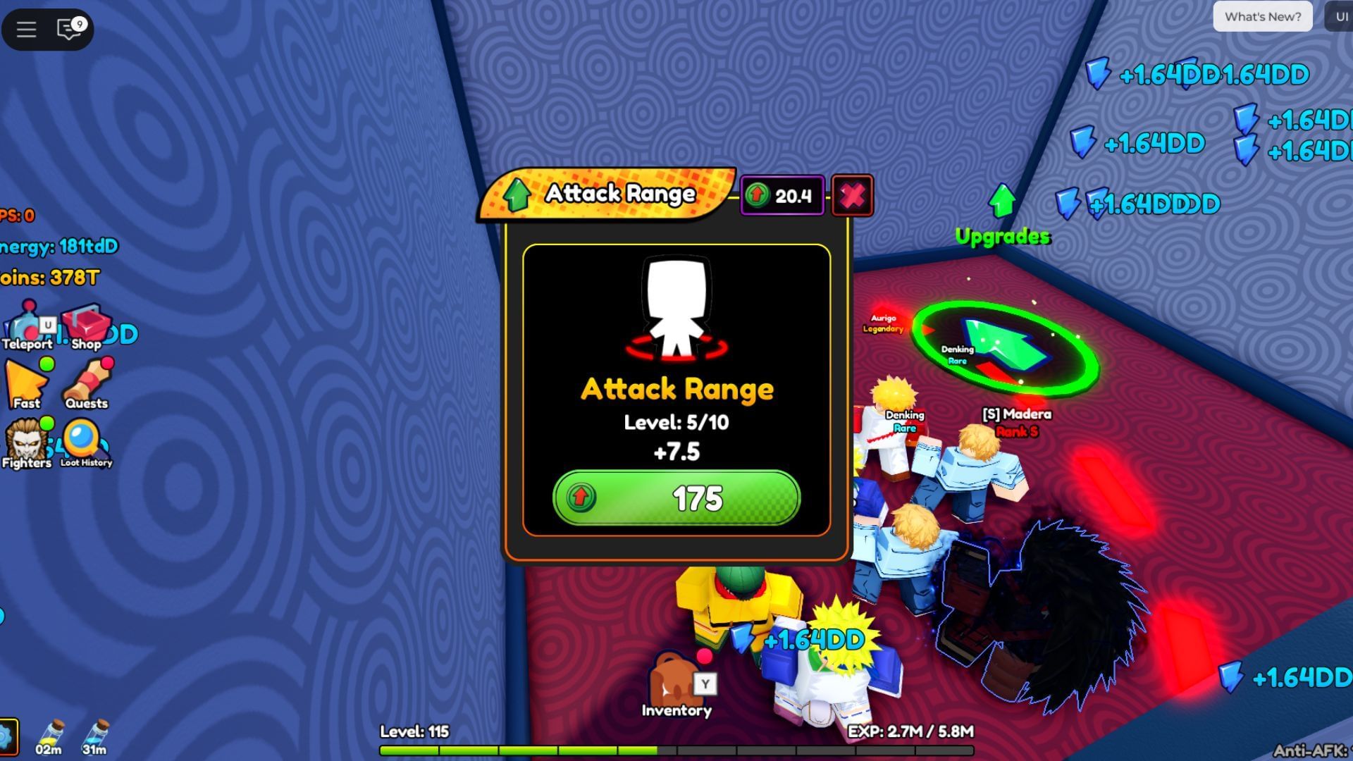 Increase your Attack Range in Dungeons (Image via Roblox)