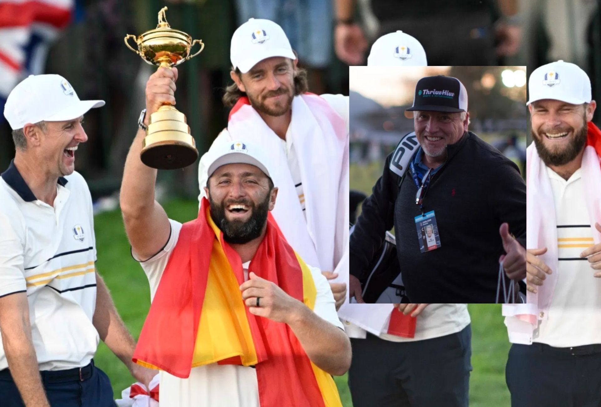 Veteran PGA caddie Kip Henley and Jon Rahm