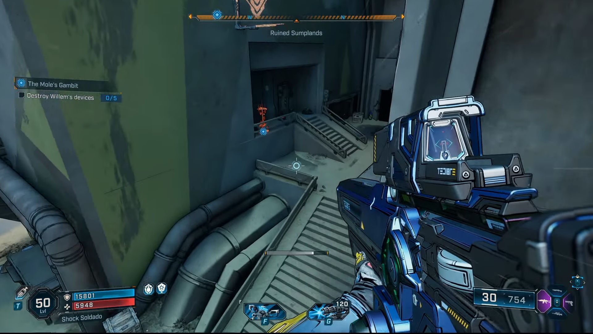 Willem&#039;s devices in Mole&rsquo;s Gambit in Borderlands 4 (Image via Youtube/@WoWQuest)