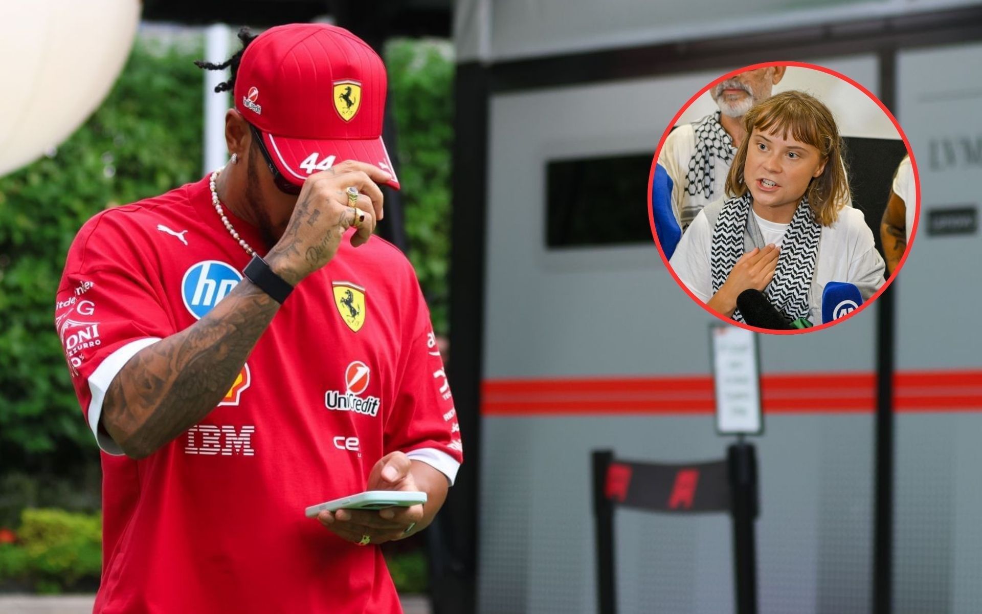 Lewis Hamilton and Greta Thunberg