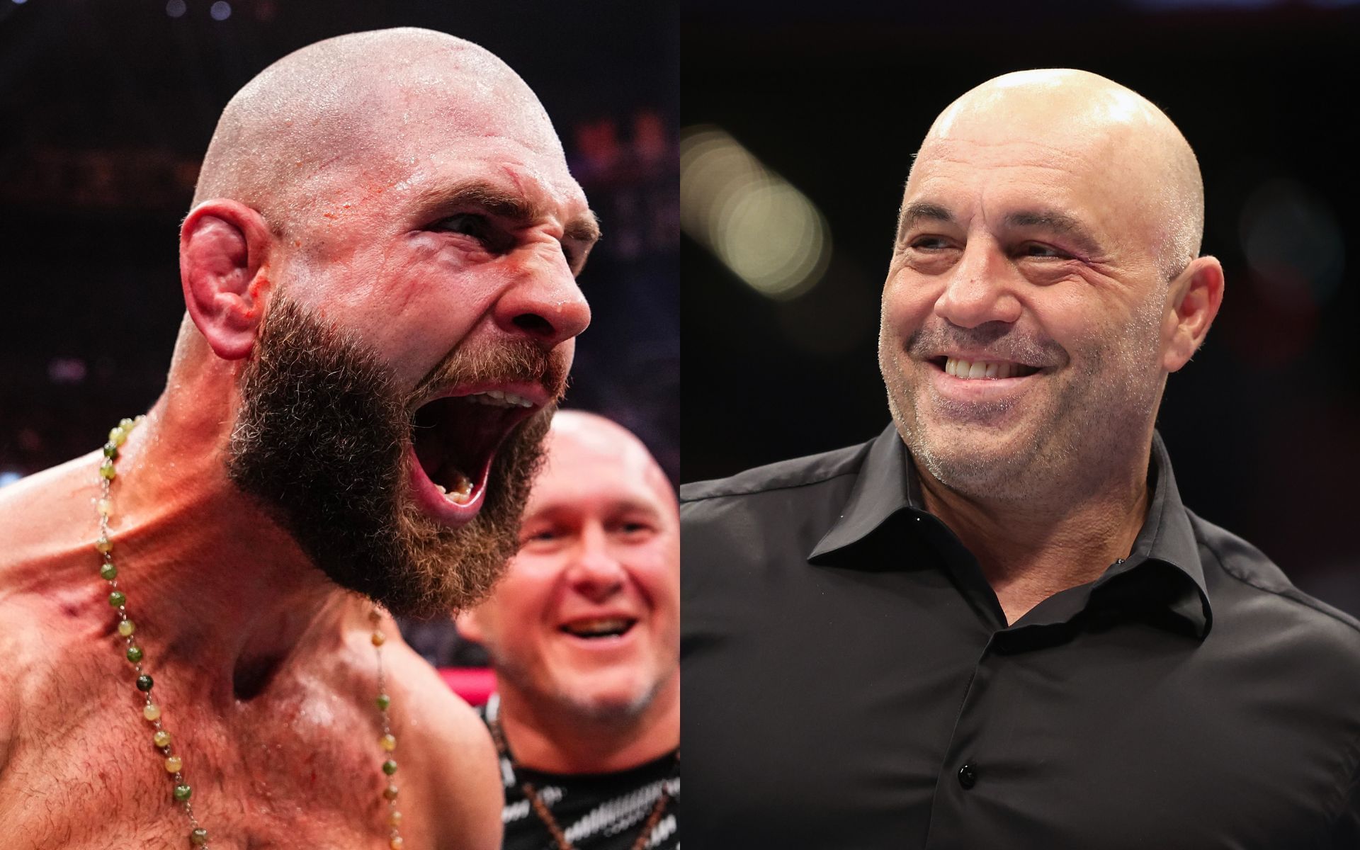 Jiri Prochazka (left) talks about Joe Rogan