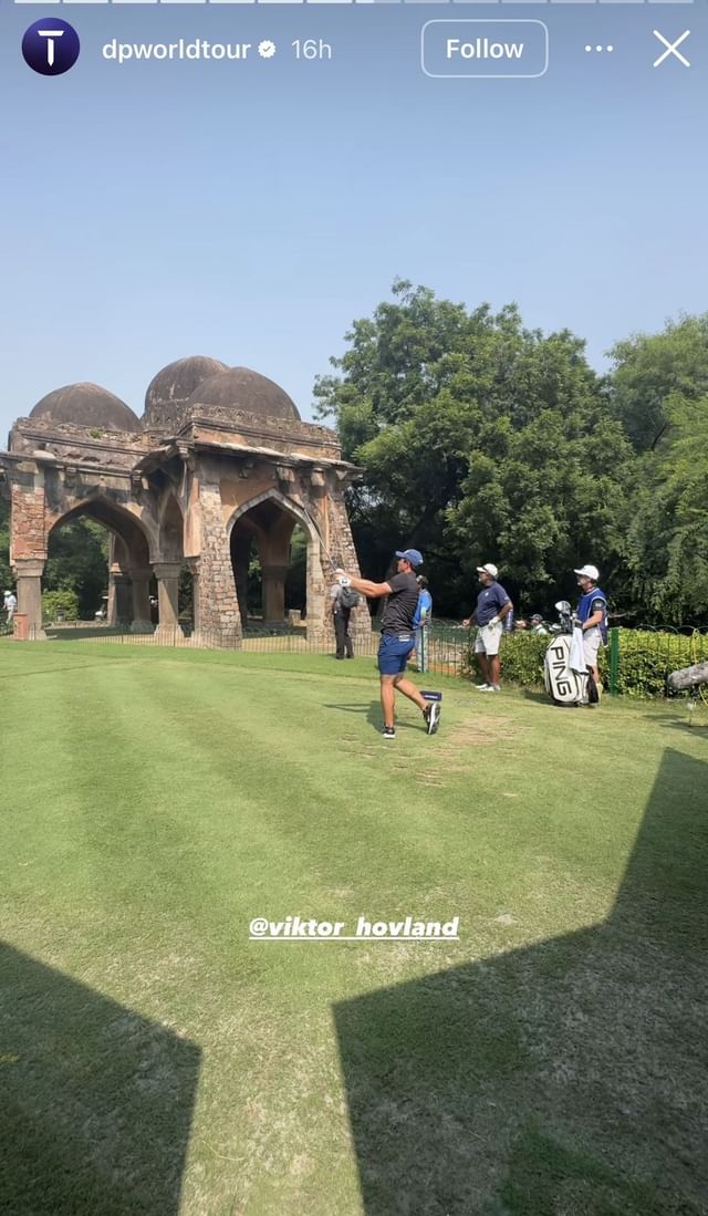 Viktor Hovland via DP World Tour’s Instagram story _ source: Instagram/@dpworldtour