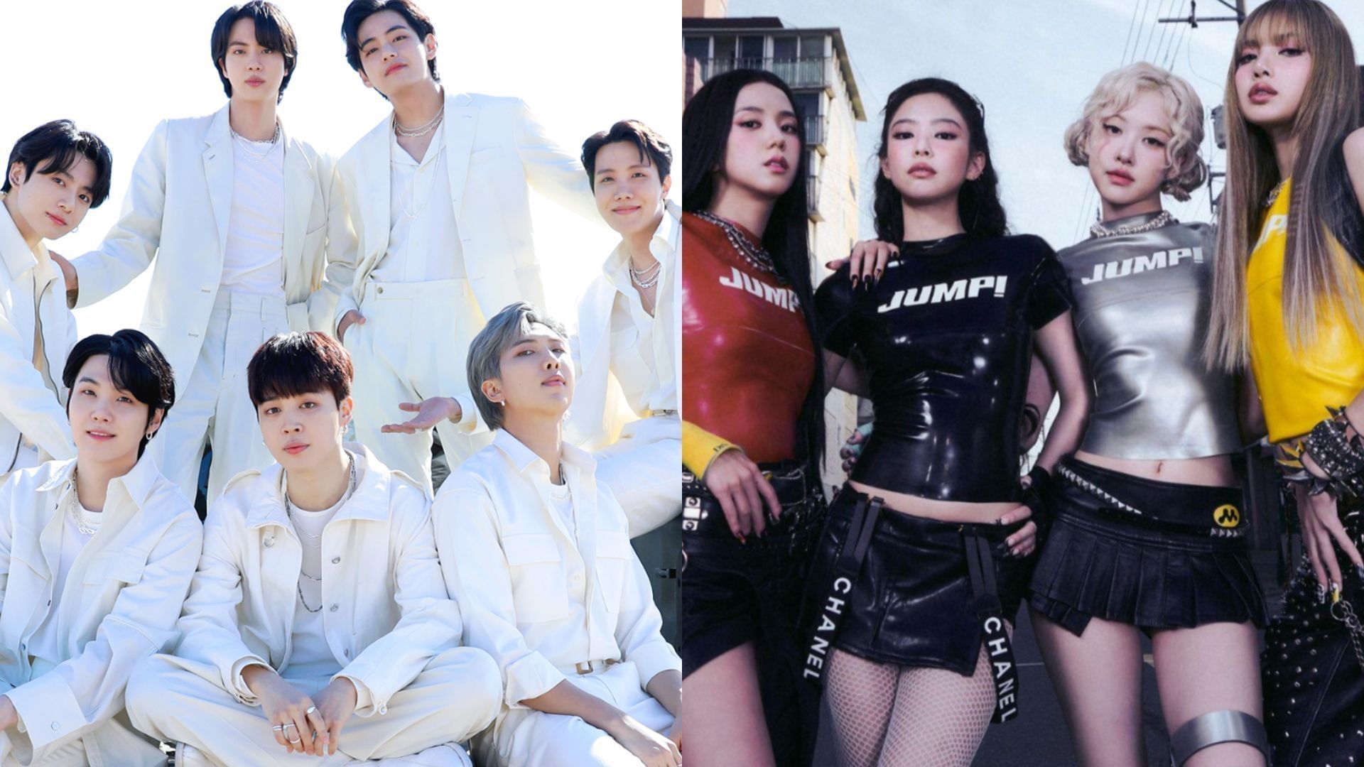 BTS and BLACKPINK (Image via X/@bts_bighit, @blackpink)