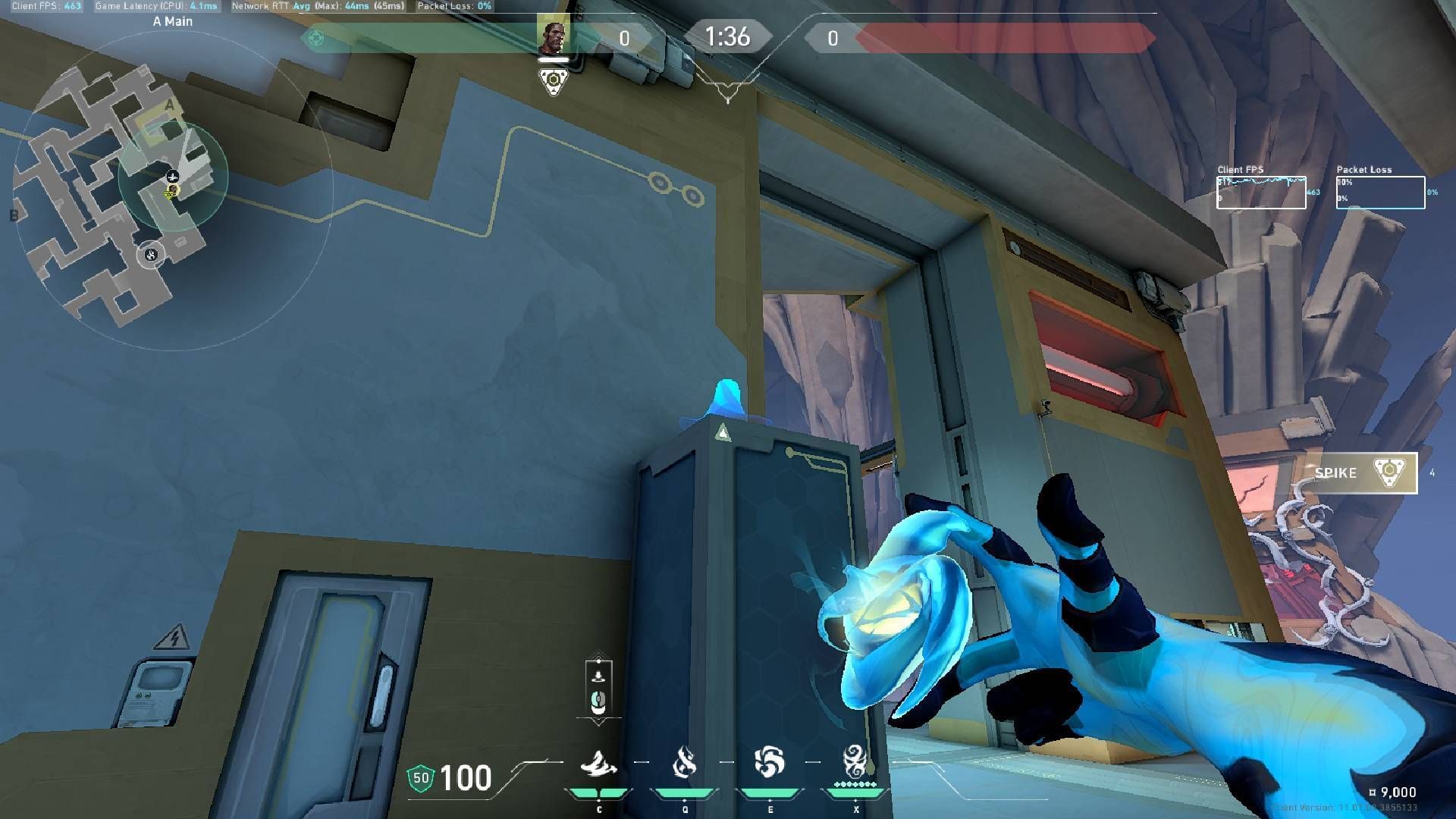 Crosscut ability on A Main pillar (Image via Riot Games)
