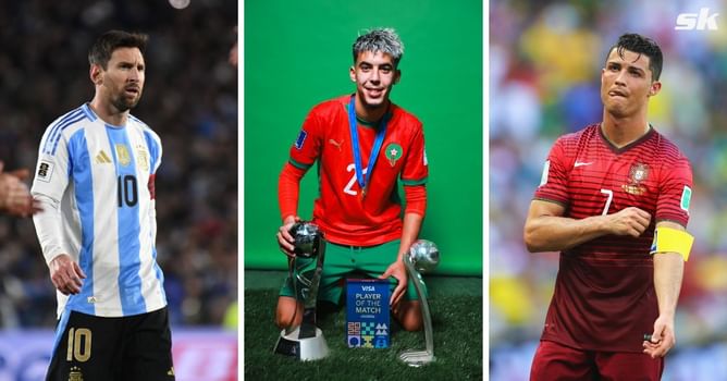 Morocco U20 star who scored twice against Argentina in World Cup final chooses between Cristiano Ronaldo and Lionel Messi