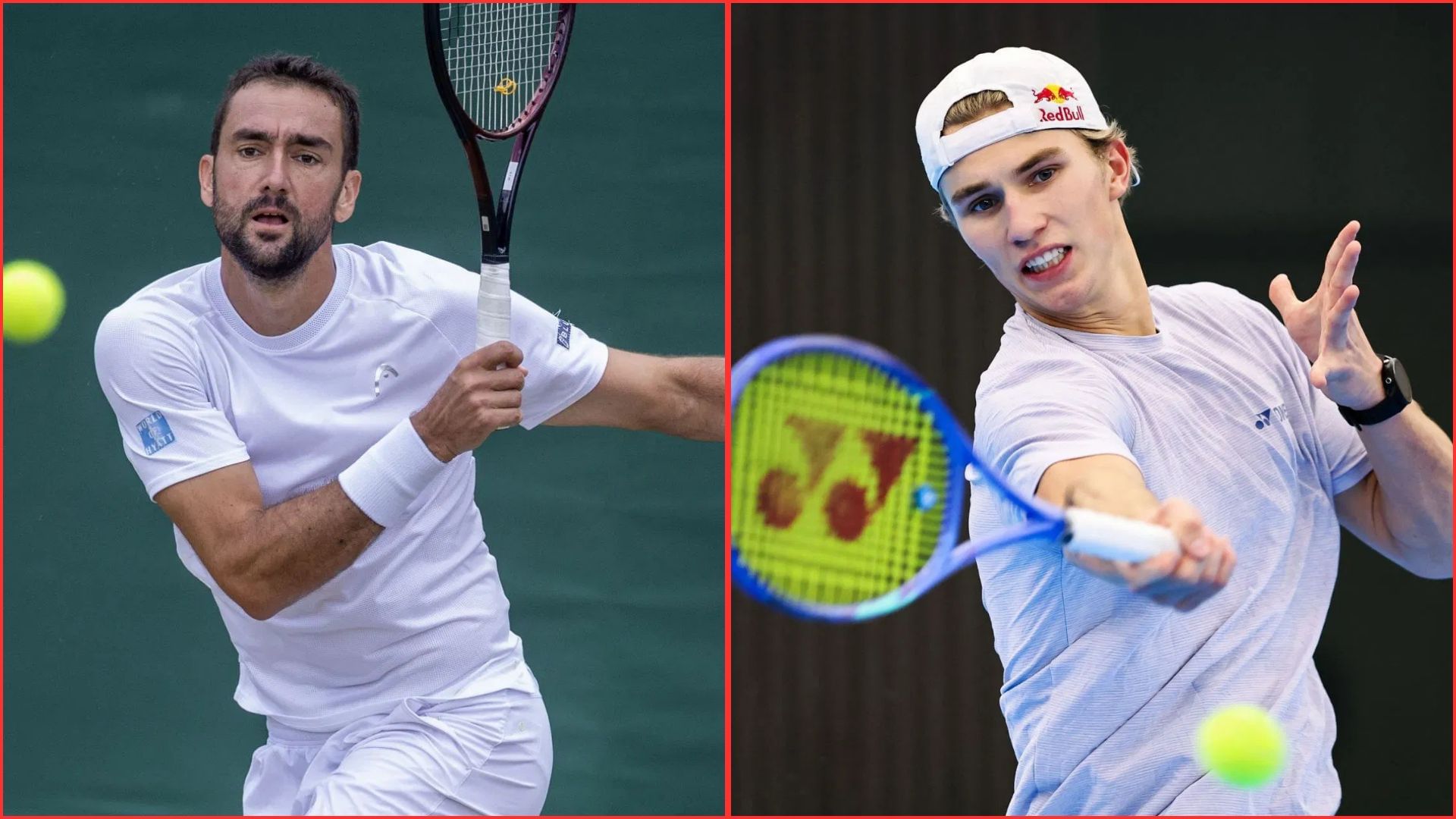 Marin Cilic (L) Nicolai Budkov Kjaer (R) | Getty