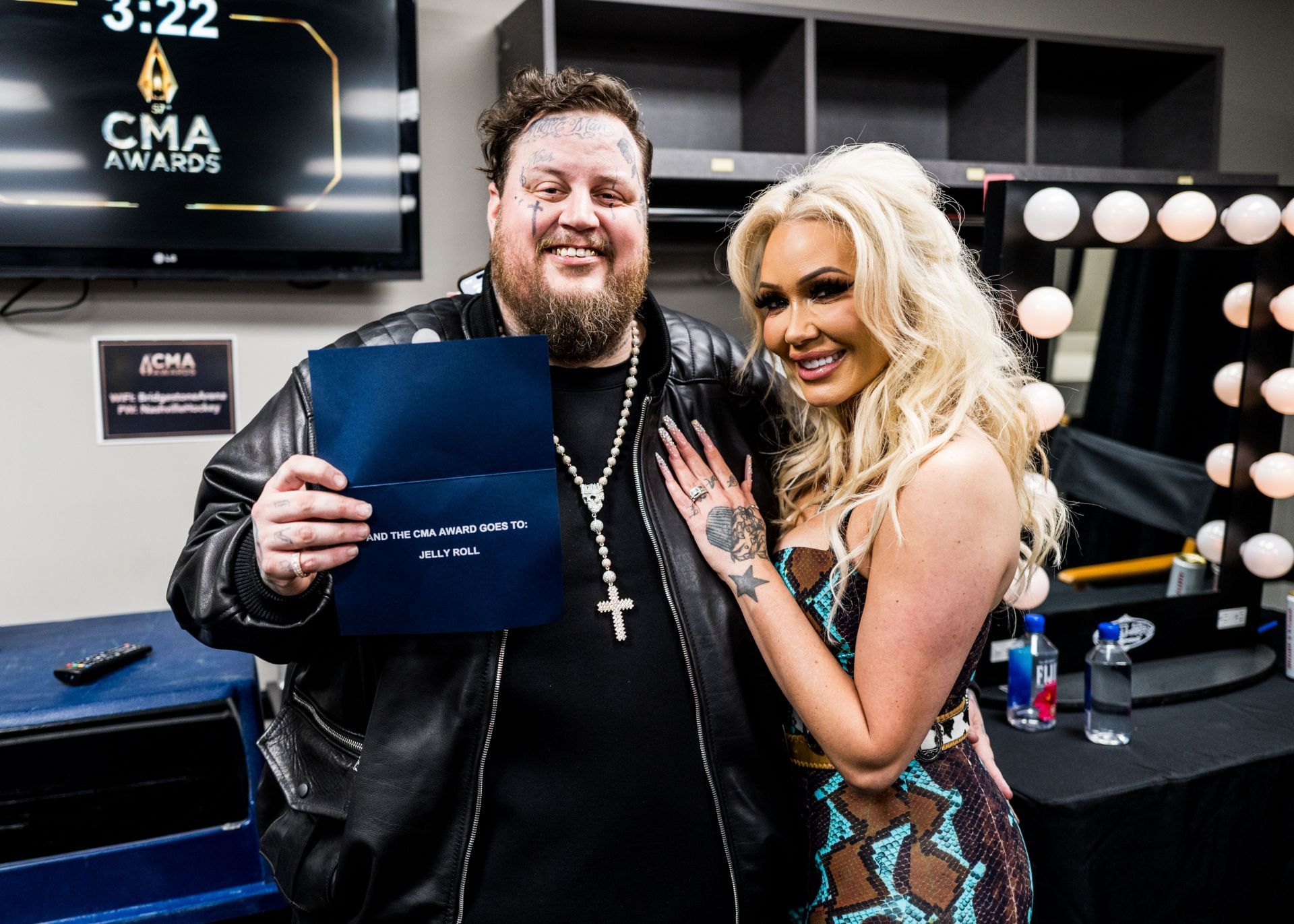 Jelly Roll and Bunnie Xo at the 57th Annual Country Music Association Awards - Backstage and Audience - (Image Source: Getty)