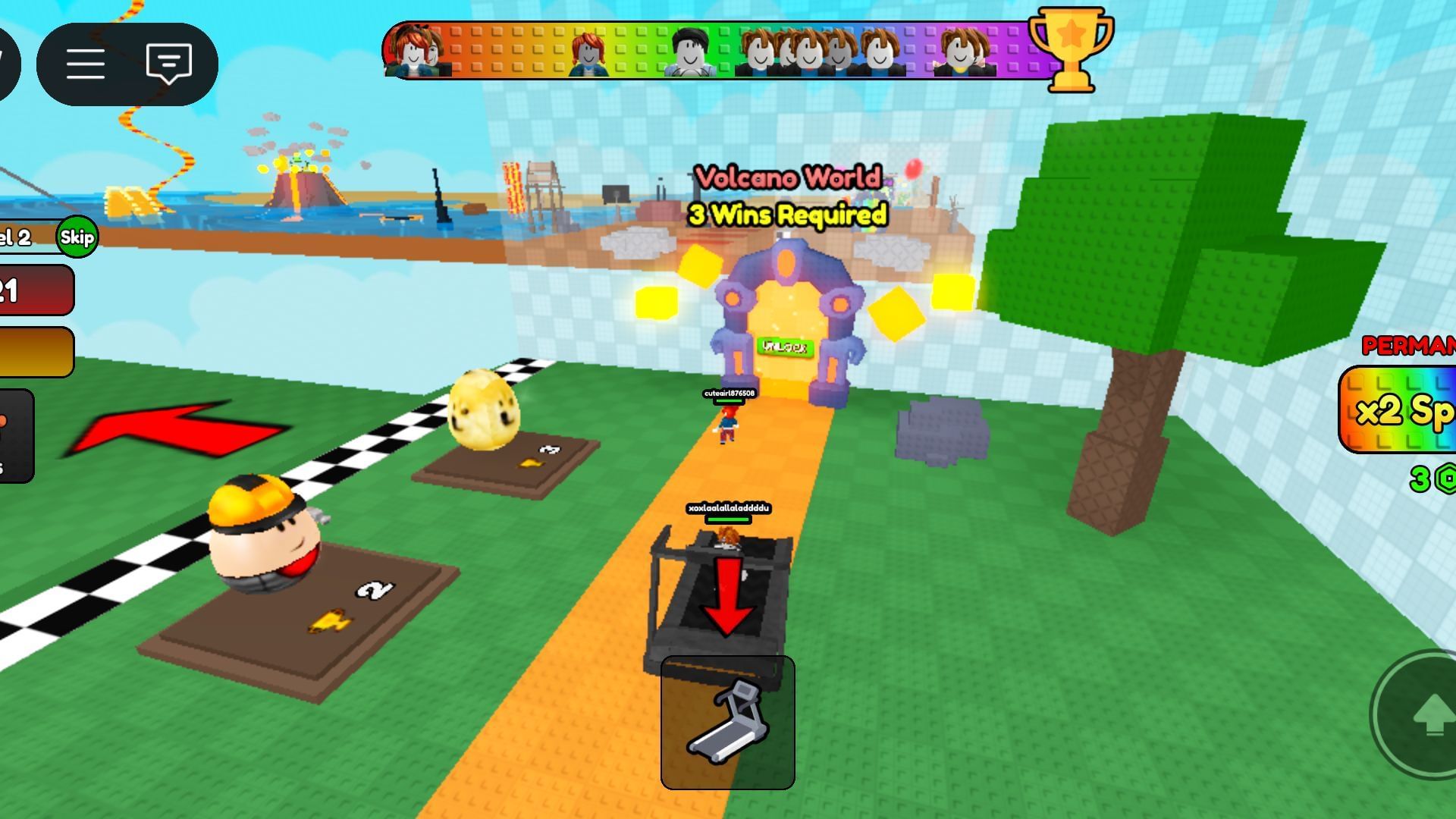 Portal to Volcano World (Image via Roblox)