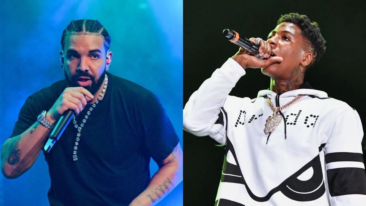 L to R: Drake and NBA YoungBoy (Image via Getty)