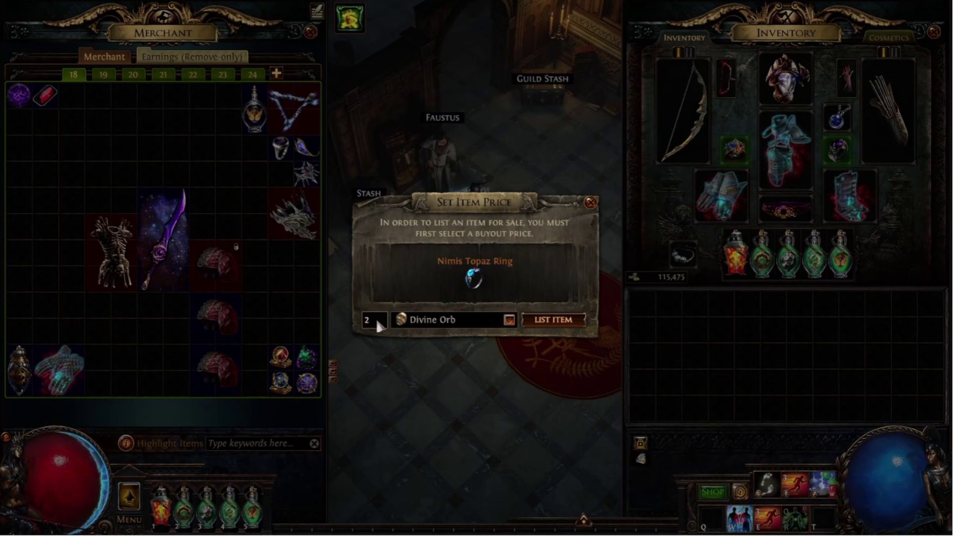 Selling items is now much easier in Path of Exile (Image via GGG)