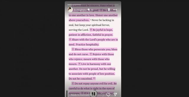 Travis Hunter's wife Leanna IG story@leannalenee